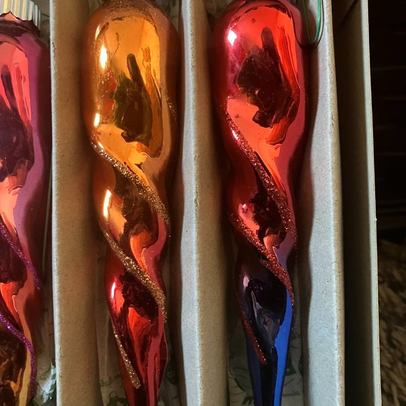 "Christopher Radko" Shiny Brite Collection Icicle 6-count Ornament Set - Picture 2 of 7